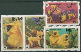 Bhutan 1984 WWF Tiere Affen Goldlangur 840/43 Postfrisch - Bhutan