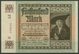 Dt. Reich 5000 Mark 1922, DEU-91f FZ LE, Leicht Gebraucht (K1414) - 5000 Mark