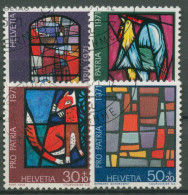 Schweiz 1971 Pro Patria Kunst Kunsthandwerk Glasmalerei 949/52 Gestempelt - Used Stamps