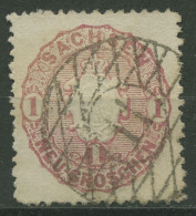 Sachsen 1863 Staatswappen Prägedruck 16 A Mit Nr.-Stempel 11 ALTENBURG - Saxe