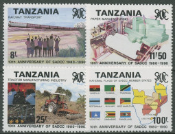 Tansania 1990 Konferenz Der SADCC Eisenbahn Traktor 683/86 Postfrisch - Tansania (1964-...)