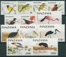 Tansania 1990 Vögel Strauß Kronenkranich Flamingo 735/46 Postfrisch - Tansania (1964-...)