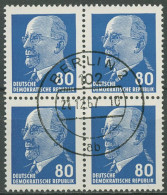 DDR 1967 Walter Ulbricht 1331 Ax I 4er-Block Gestempelt - Usados