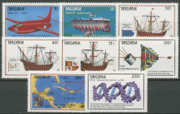 Tansania 1990 Entdeckung Amerikas Schiffe U-Boot DNA-Struktur 624/31 Postfrisch - Tanzanie (1964-...)