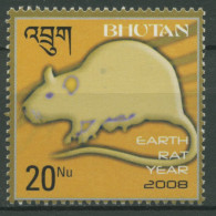 Bhutan 2008 Chinesisches Neujahr Jahr Der Ratte 2496 Postfrisch - Bhután