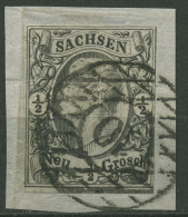 Sachsen 1855/56 König Johann I., 1/2 Ngr., 8 II Mit Nr.-Stempel 10 ANNABERG - Saxe