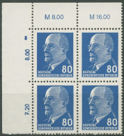 DDR 1967 Walter Ulbricht 1331 Ax II OR 3 4er-Block Ecke 1 Farbbalken Postfrisch - Unused Stamps