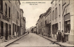 Postcard 1929 Chazelles Sur Lyon Loire, Rue De Lyon, Posted - Montbrison
