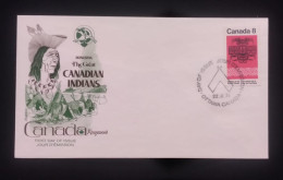 C) 1974. CANADA. FDC. IN HONOR OF THE GREAT CANADIAN INDIANS. XF - Otros & Sin Clasificación