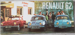 RARE PROSPECTUS DÉPLIANT PUBLICITAIRE VOITURE RENAULT 1962 R4L DAUHPINE ONDINE FLORIDE ESTAFETTE ALOUETTE - Trasporti