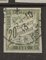 1906 USED French Colonies Postage Due Mi 22 Cancel Tahiti - Impuestos