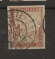 1893 USED French Colonies Postage Due Mi 20 Cancel Tahiti - Postage Due