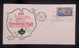 C) 1969. CANADA. FDC. 50TH ANNIVERSARY OF THE FIRST TRANSATLANTIC FLIGHT. XF - Other & Unclassified