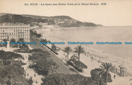 R133240 Nice. Le Quai Des Etats Unis Et Le Mont Boron. Rostan Et Munier. No 44. - World