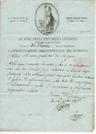 AG2865  EN-TETE REPUBBLICA CISALPINA 1803 RIMINO X PESARO - 1. ...-1850 Vorphilatelie