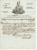 AG2866 EN-TETE  REPUBBLICA CISALPINA 1809 RIMINO - ...-1850 Préphilatélie