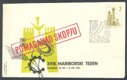 .Yugoslavia, 1961-07-30, Slovenia, Maribor, Skopje Earthquake Aid, Special Postmark & Cover - Altri & Non Classificati