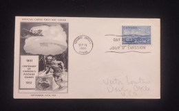 C) 1951. CANADA. FIRST AIR MAIL ENVELOPE SENT TO THE USA. XF - Otros & Sin Clasificación