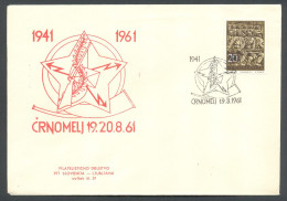 .Yugoslavia, 1961-08-19, Slovenia, Črnomelj, Gun & Star, Special Postmark & Cover - Autres & Non Classés