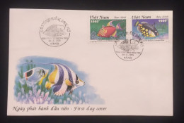 C) 1995. VIET NAM. FDC. DOUBLE FISH PAINTING STAMP. XF - Viêt-Nam