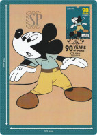 Portugal 2018 Postal Máximo Com Selo Folha Miniatura Mickey Mouse 90 Anos Years Walt Disney Maximum Maxicard Lisboa - Maximumkaarten