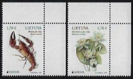 LITUANIA /LITHUANIA /LITAUEN /LITUANE /LIETUVA - EUROPA-CEPT 2024-"UNDERWATER FLORA And FAUNA".-SERIE De 2 V.-CH-SUP-DER - 2024