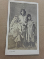 Photography  :  Très Rare Photo CDV , Portrait De Trois Filles ; C . Portier ALGER - Afrika