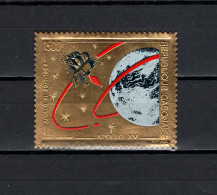 Gabon 1971 Space, Apollo 15 Gold Stamp MNH - Afrique