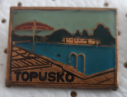 TOPUSKO Coat Of Arms, Blason, Croatia Vintage Pin - Villes