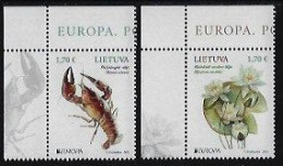 LITUANIA /LITHUANIA /LITAUEN /LITUANE /LIETUVA - EUROPA-CEPT 2024-"UNDERWATER FLORA And FAUNA".-SERIE De 2 V.-CH-EUROPA - 2024