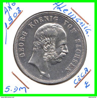 ALEMANIA MONEDA DE GEORG - KÖENIG V. SACHSEN-AÑO 1903 – CECA-E - 5.00 DM - 2, 3 & 5 Mark Silver