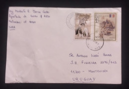 C) 1986. CUBA. AIR MAIL ENVELOPE SENT TO URUGUAY. DOUBLE STAMPS. XF - Otros & Sin Clasificación