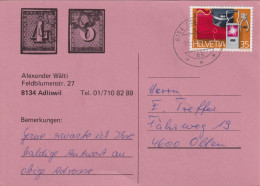 Drucksache  "Wälti, Adliswil"  (Zürich 4 + 6)       1986 - Storia Postale