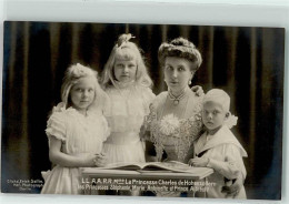 13185821 - Princess Charles De Hohenzollern Mit Den Kindern Buch Lesen AK - Familias Reales