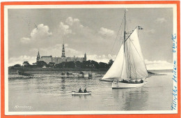 DK152_*    KRONBORG CASTLE With SAILING BOATS * SENT To SKAGEN With 2 STAMPS - Denmark