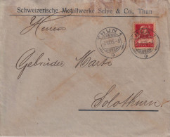 Motiv Brief  "Schweiz.Metallwerke Selve, Thun"        1915 - Storia Postale