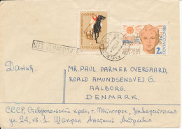 USSR Cover Sent To Denmark 2-12-1963 - Lettres & Documents