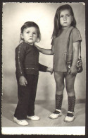 Kids Two Nice Little Girls Old Photo 10x15 Cm #39086 - Anonymous Persons