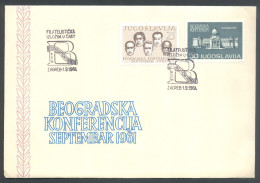 .Yugoslavia, 1961-09-01, Croatia, Zagreb, Conference Expo, Special Postmark & Cover - Otros & Sin Clasificación