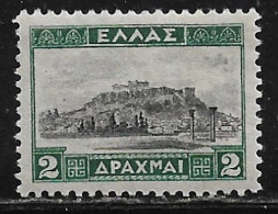 GREECE 1927 Landscapes I  2 Dr Green / Black Vl. 428 MH - Ongebruikt