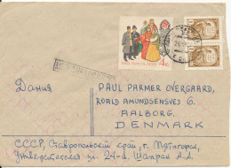 USSR Cover Sent To Denmark 26-2-1961 - Cartas & Documentos