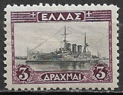 GREECE 1927 Landscapes I 3 Dr Violet / Black  Vl. 429 MH - Unused Stamps