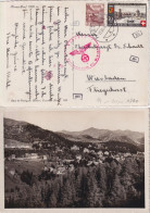 Zensur AK  "Arosa Dorf" - Wiesbaden  (Mischfrankatur)        1942 - Briefe U. Dokumente