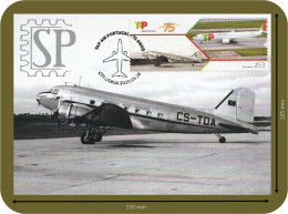 Portugal 2020 Postal Máximo 75 Anos TAP Transportes Aéreos Portugueses Avião Plane Avion Airplanes Maximum Maxicard - Cartes-maximum (CM)