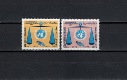 Afghanistan 1970 Space, UN United Nations 25th Anniversary Set Of 2 MNH - Asie