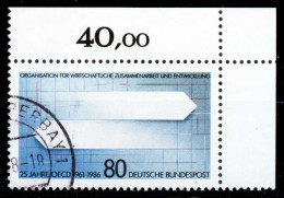 BRD 1986 Nr 1294 Gestempelt ECKE-ORE X2CFDB2 - Used Stamps