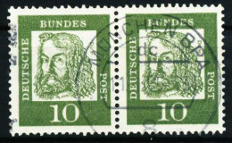 BRD DS BED. DEUT. Nr 350y Zentrisch Gestempelt WAAGR PAAR X580C2E - Used Stamps
