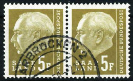 SAAR OPD 1957 Nr 411 Gestempelt WAAGR PAAR X5FA2B6 - Used Stamps