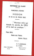 Image Religieuse Esnes (59) Mission Du 10 Au 24-02-1963 R.P. Ackermans Petit Abbé Crombez 2scans - Imágenes Religiosas