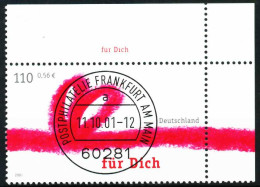 BRD 2001 Nr 2223 Zentrisch Gestempelt ECKE-ORE X648B72 - Used Stamps